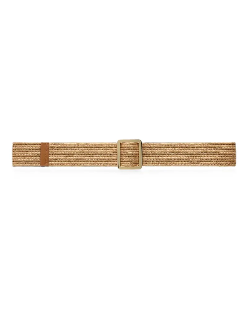 Liviana Conti Pauline woven square-buckle belt - Nude Nude