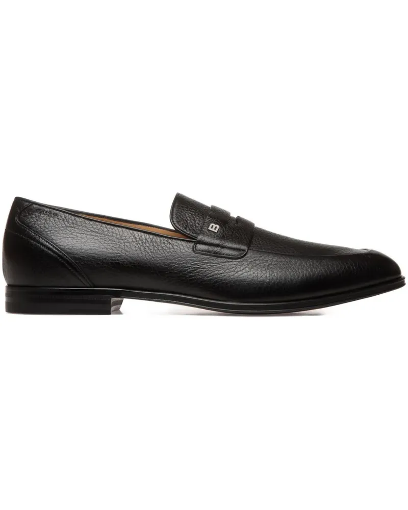 Bally Westminster Loafer aus strukturiertem Leder - Schwarz Schwarz