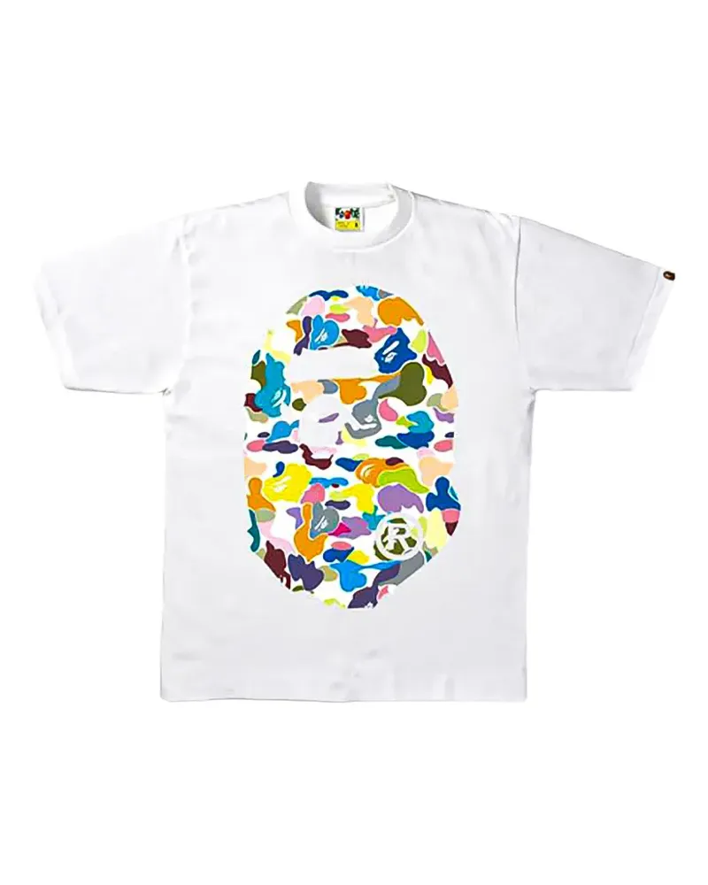 BAPE Ape Head camouflage-print T-shirt - Weiß Weiß