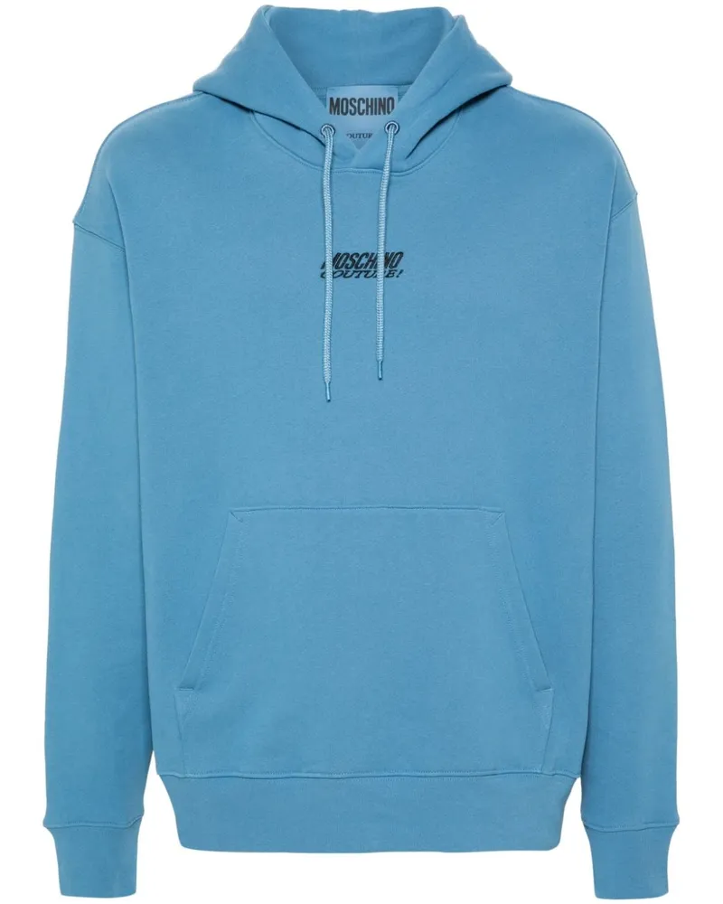 Moschino Hoodie mit Logo-Stickerei - Blau Blau