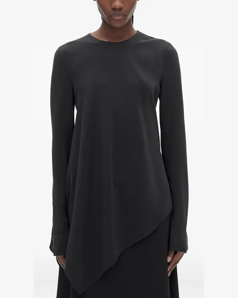 Ann Demeulemeester Asymmetrisches Deana Top - Schwarz Schwarz