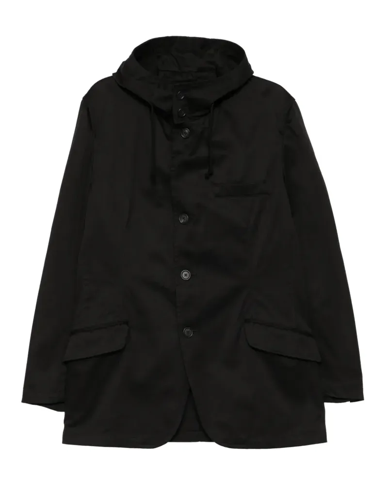 Yohji Yamamoto cotton chino jacket - Schwarz Schwarz