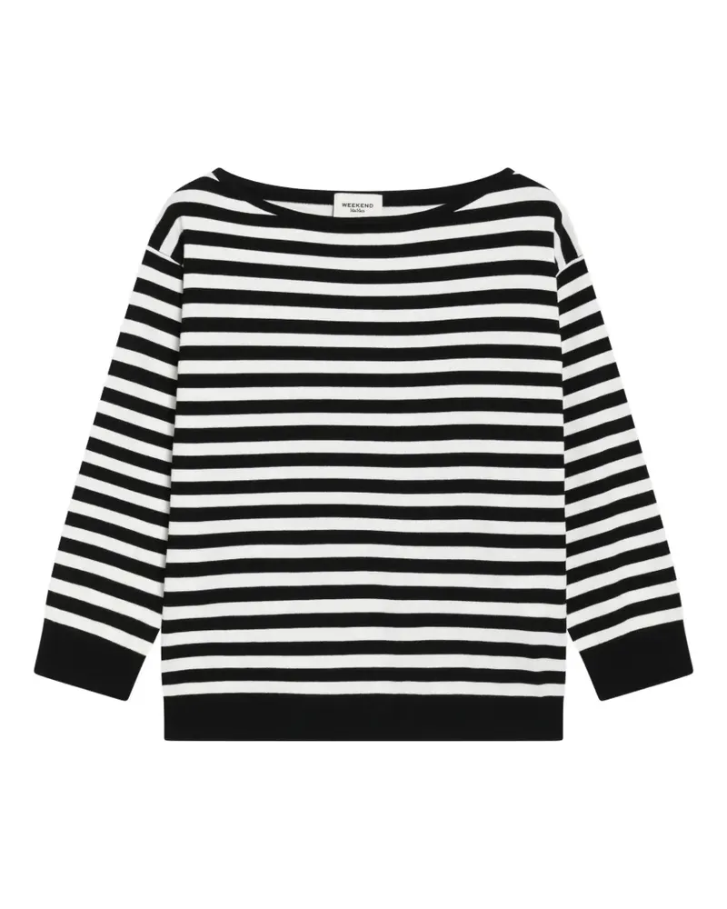 Max Mara striped boat-neck sweater - Schwarz Schwarz