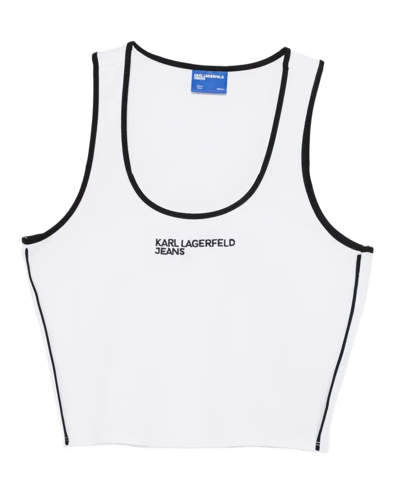 Karl Lagerfeld logo-print crop top - Weiß Weiß