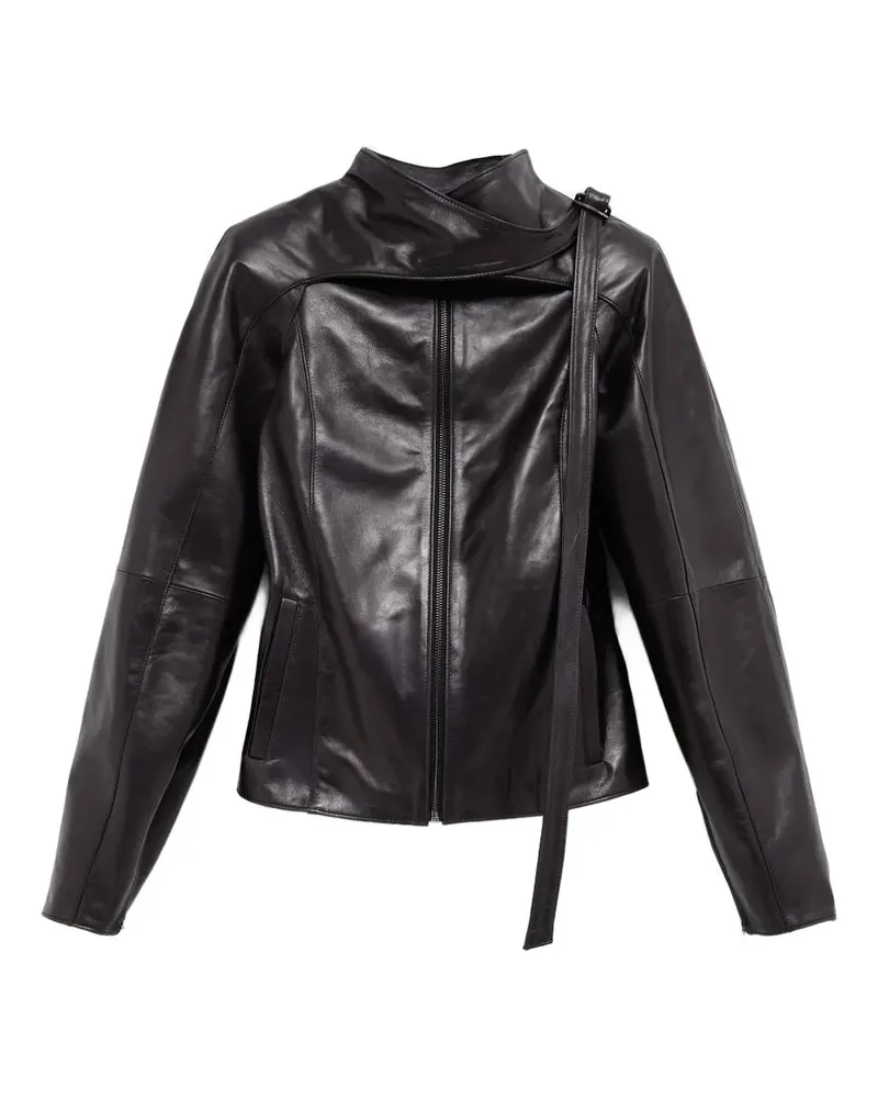 Paloma Wool Plomy zip-up leather jacket - Grau Grau