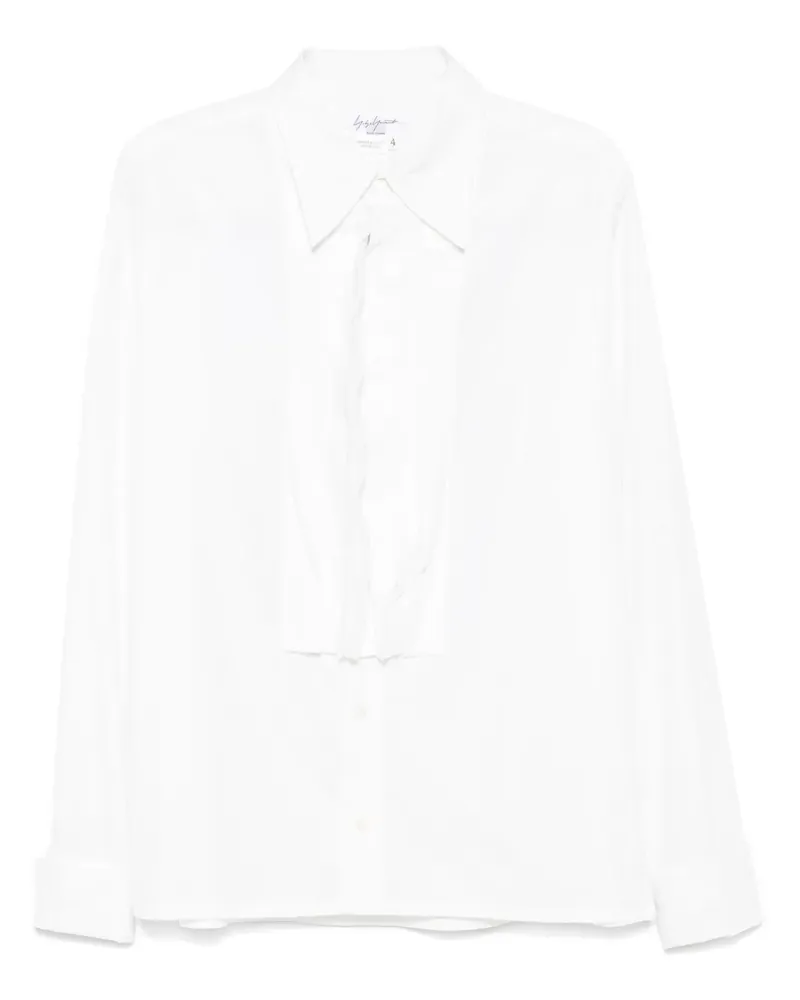 Yohji Yamamoto Hemd mit Biesendetail - Weiß Weiß