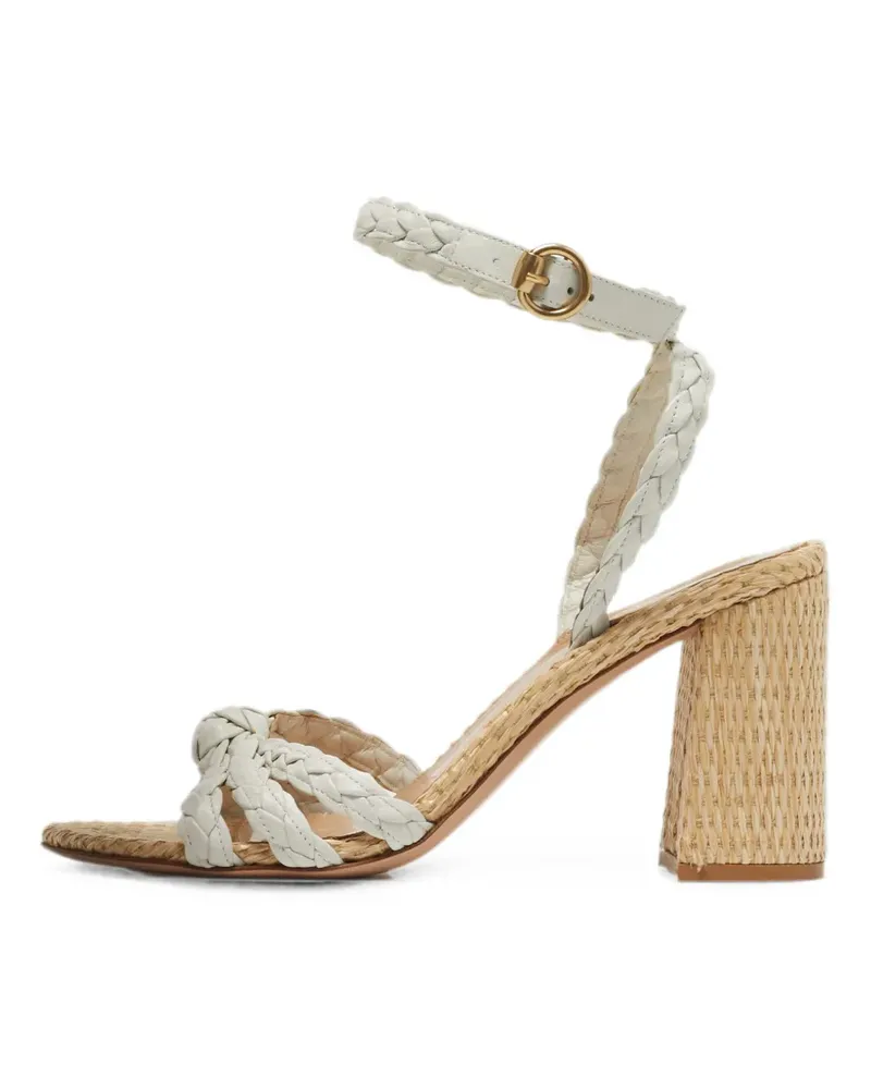 Gianvito Rossi woven ankle-strap sandals - Weiß Weiß