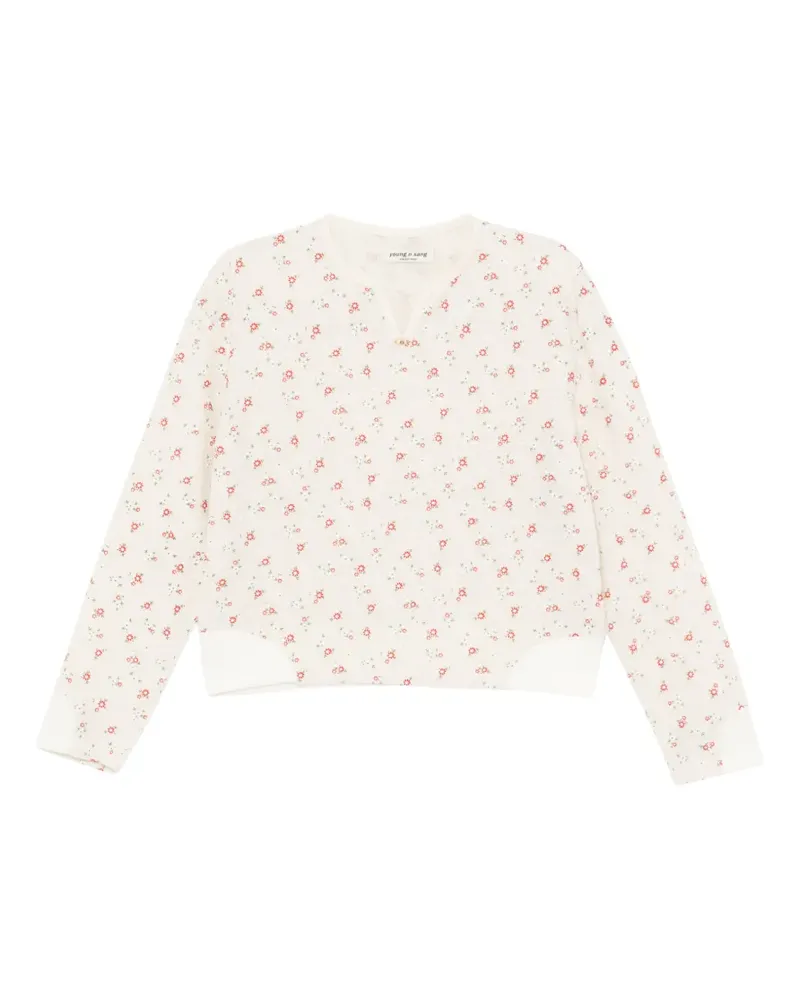 young n sang floral-print cardigan - Nude Nude