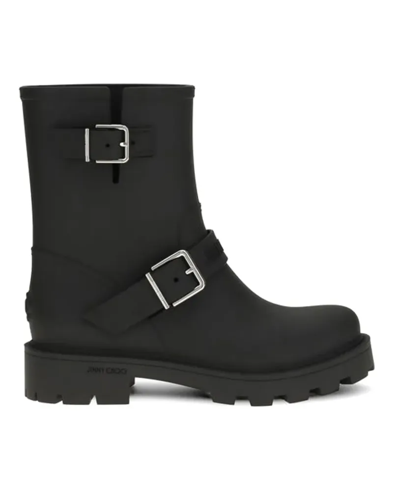 Jimmy Choo buckle-detail rain boots - Schwarz Schwarz