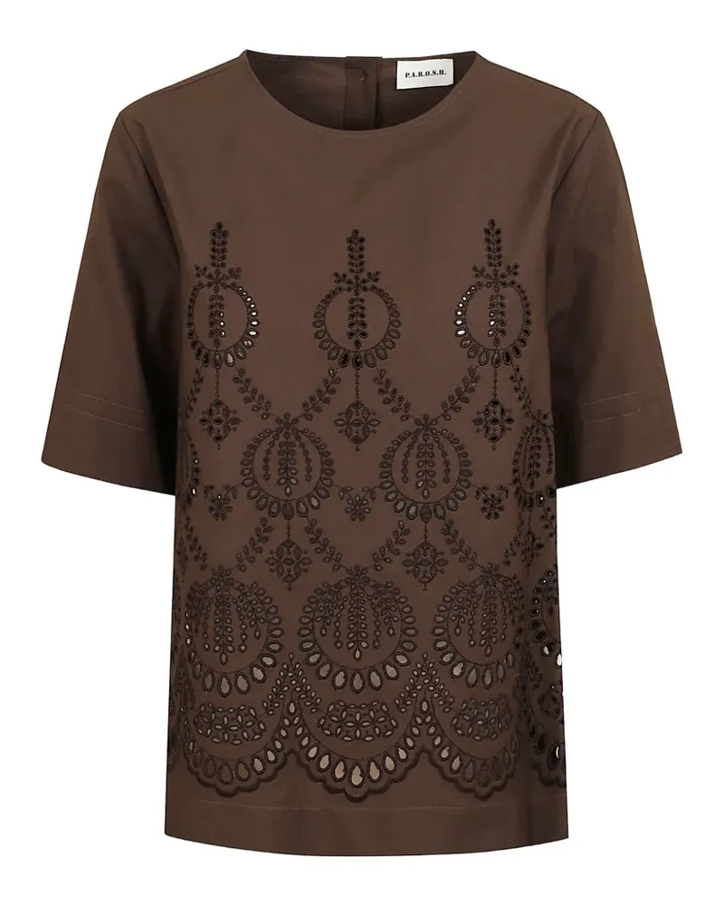 P.A.R.O.S.H. P.A.R.O H. Cannes openwork-detail top - Braun Braun