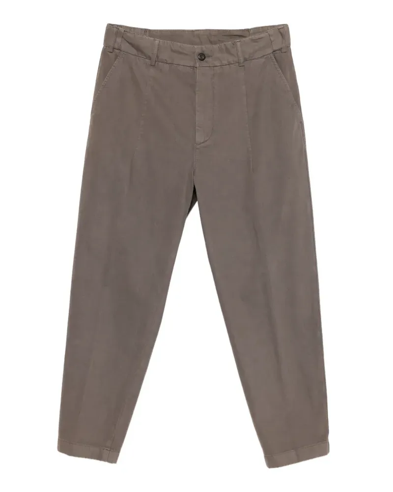Eleventy Straight-Leg-Hose mit Falten - Braun Braun