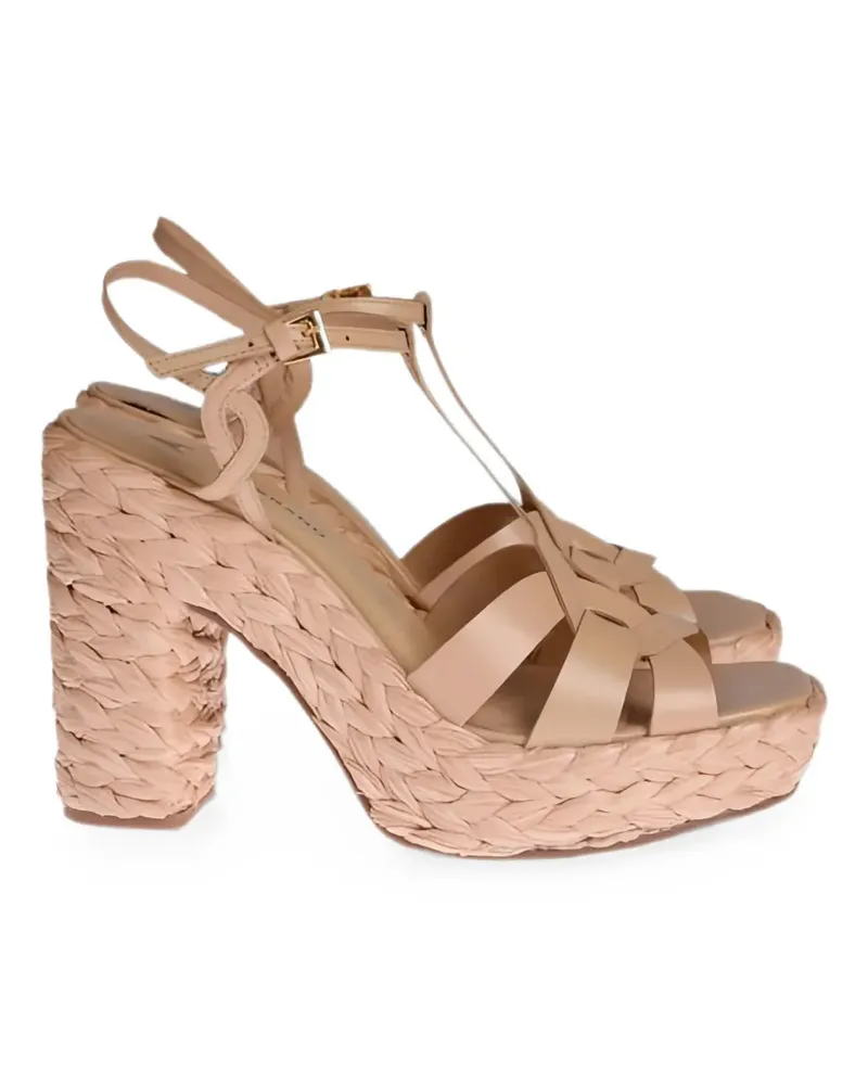 CARRANO cage-construction T-bar sandals - Nude Nude