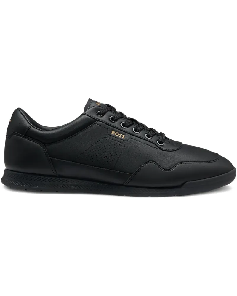 HUGO BOSS Sneakers mit Logo-Stempel - Schwarz Schwarz