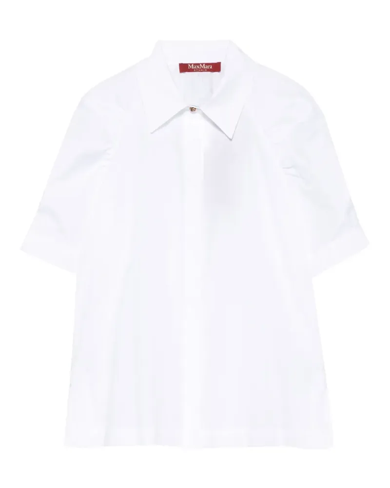 Max Mara Tamore puff-sleeve shirt - Weiß Weiß
