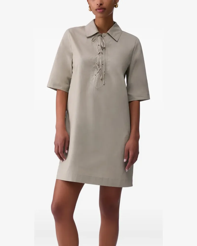 Liu Jo lace-up cotton dress - Nude Nude