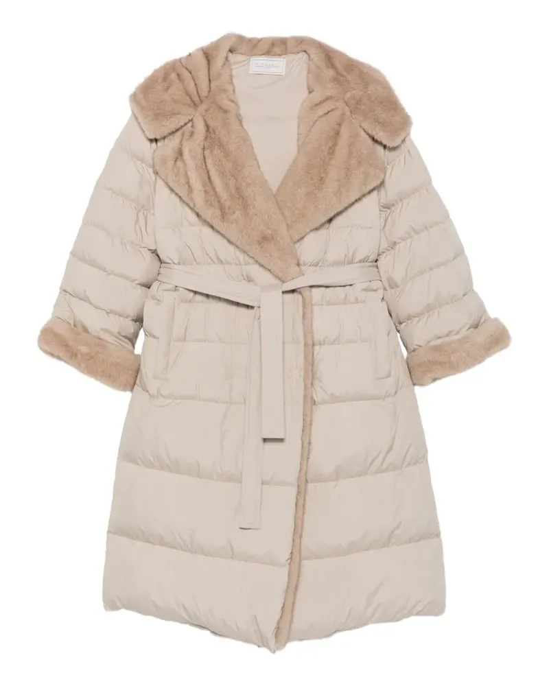 Antonelli Firenze Fenicia quilted hooded coat - Nude Nude