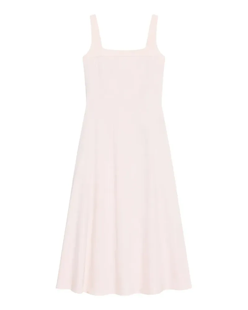 Theory square-neck seamed linen midi dress - Rosa Rosa