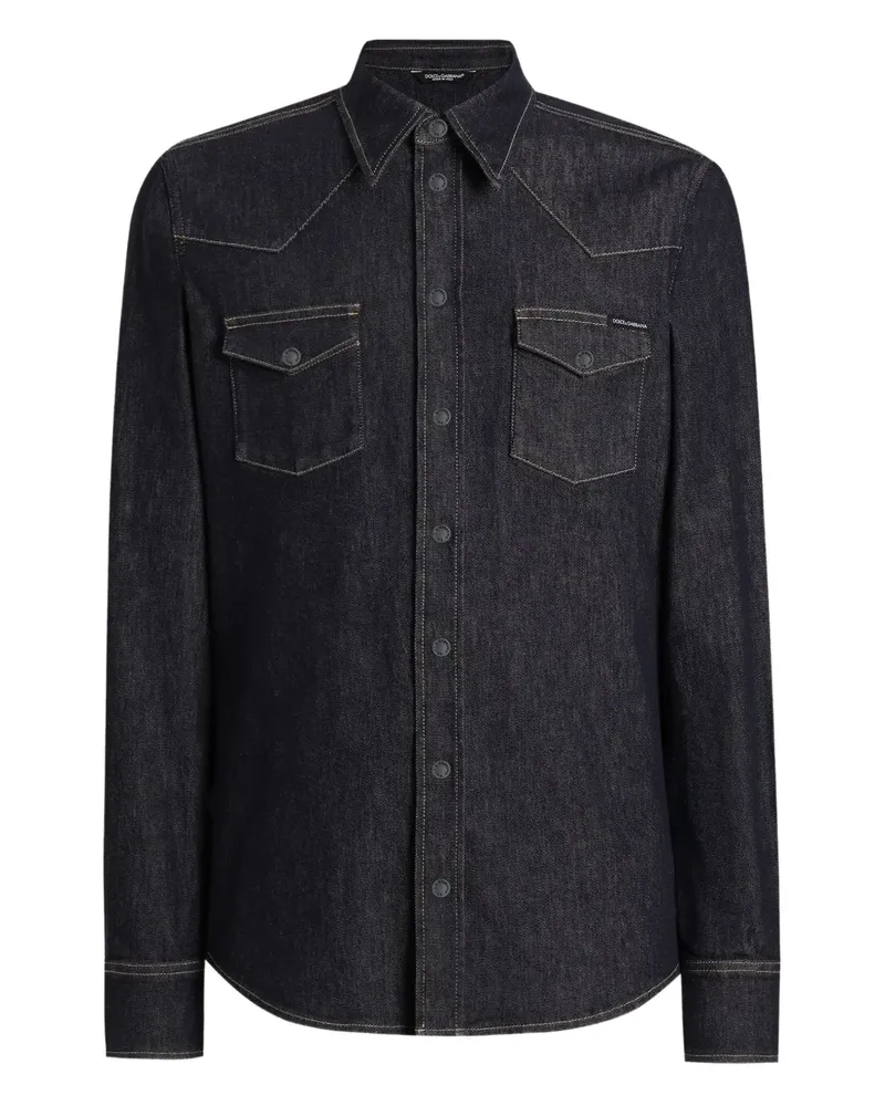 Dolce & Gabbana Klassisches Jeanshemd - Blau Blau