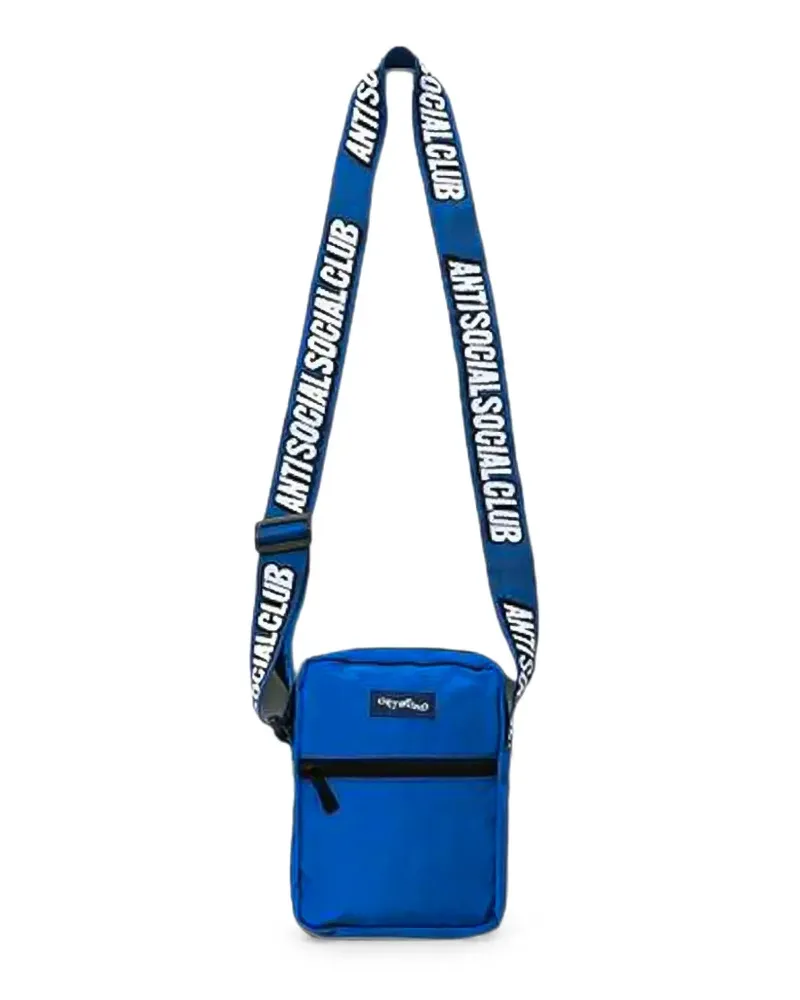 Anti Social Social Club logo-print messenger bag - Blau Blau