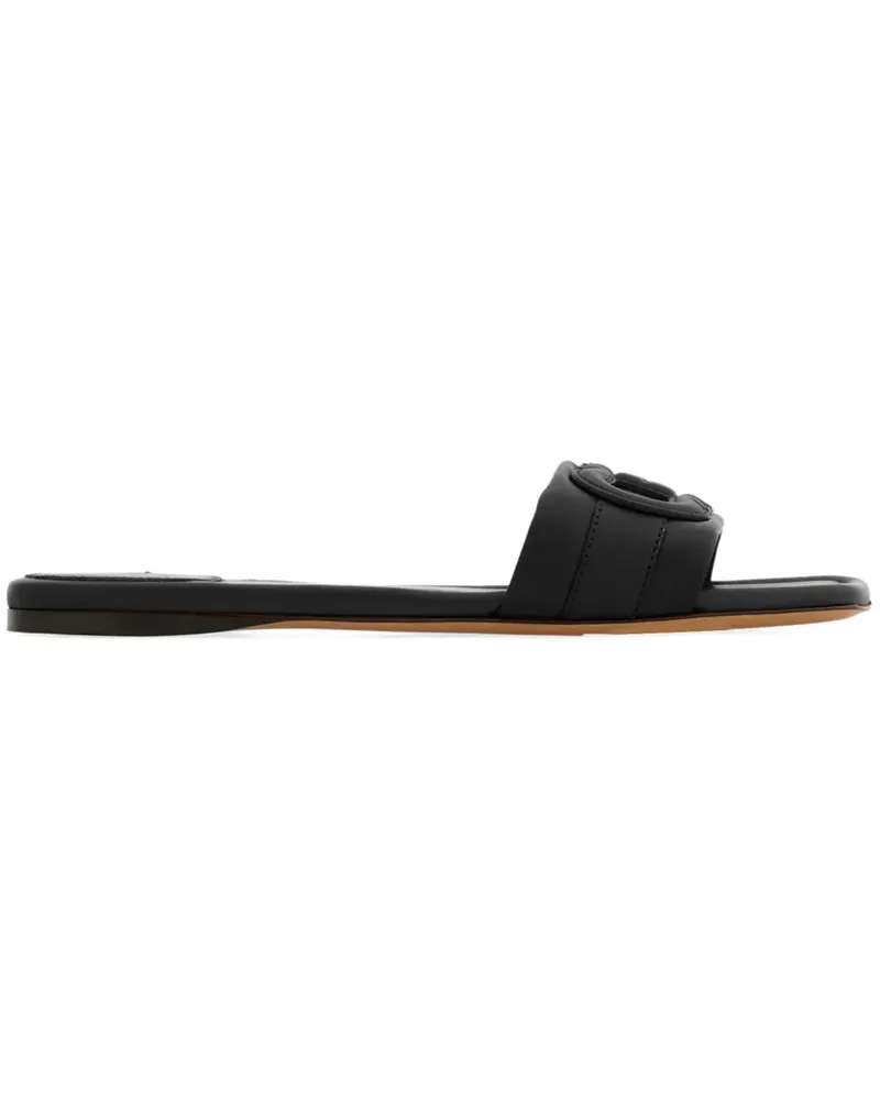 Ferragamo Pantoletten mit Gancini-Detail - Schwarz Schwarz