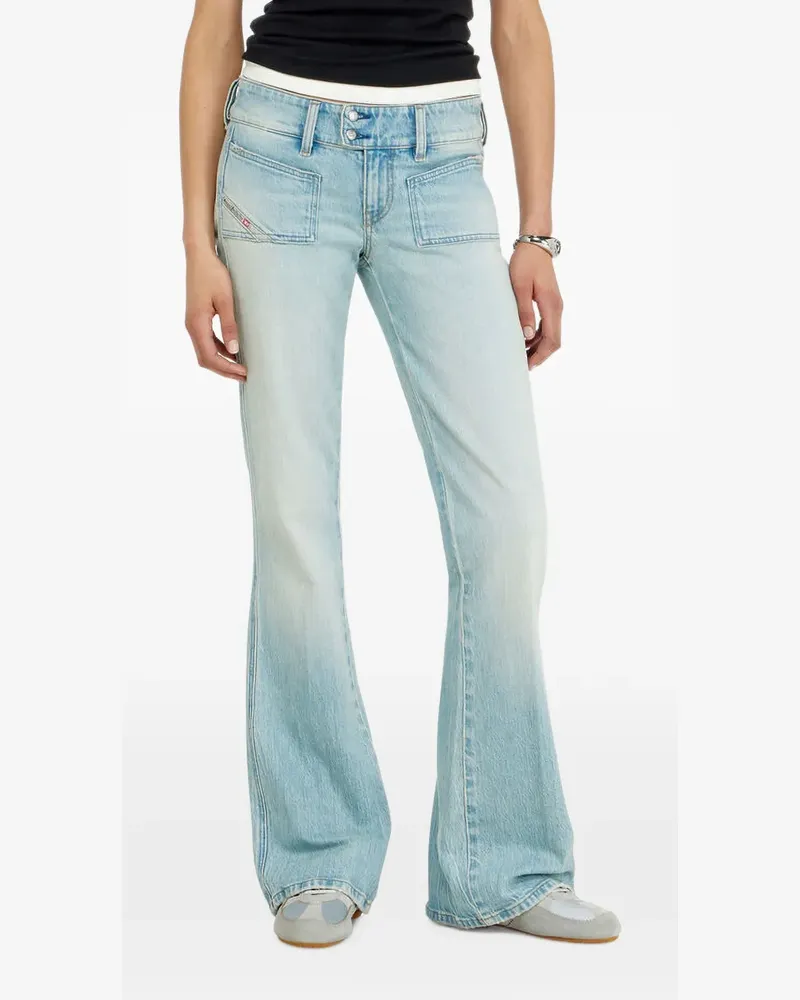 Diesel Bootcut-Jeans mit tiefer Taille - Blau Blau