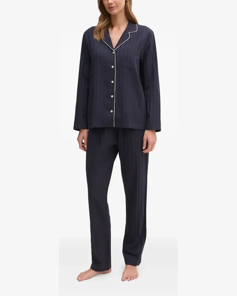 Gant Gestreifter Pyjama - Blau Blau