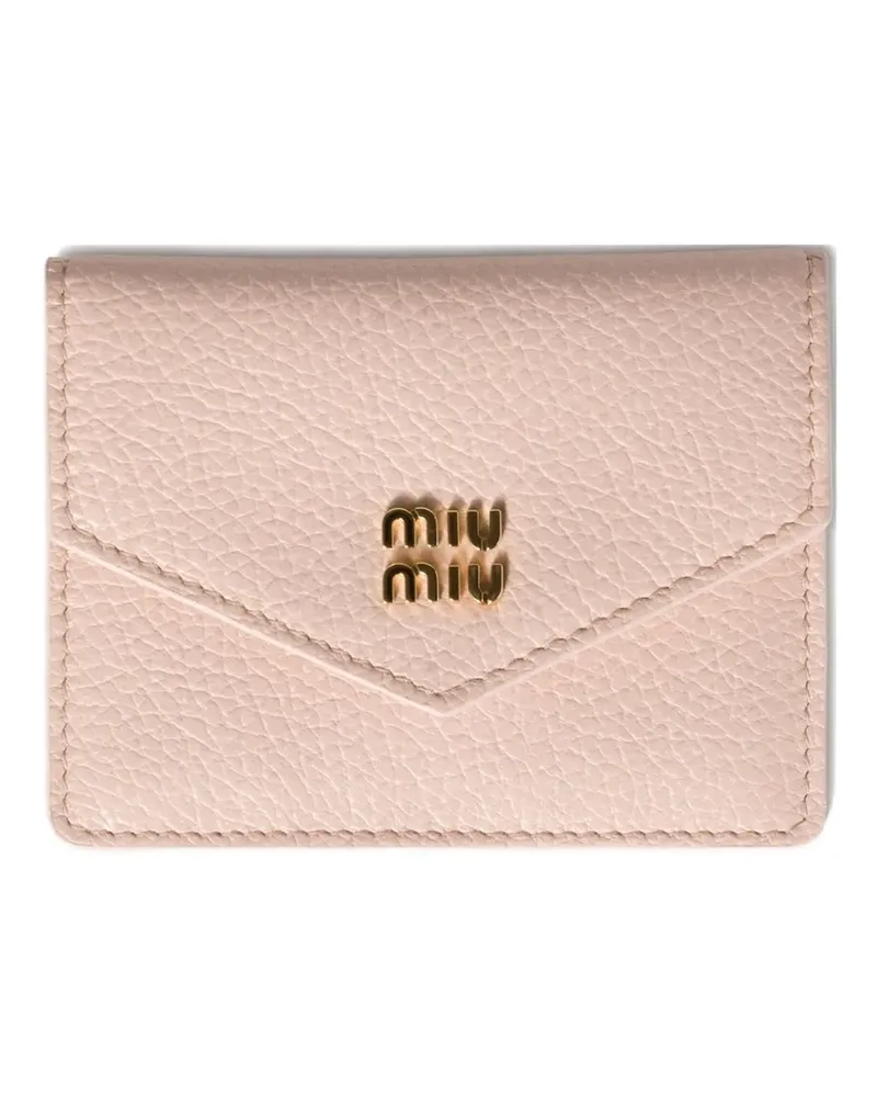 Miu Miu Kartenetui mit Logo-Schild - Rosa Rosa