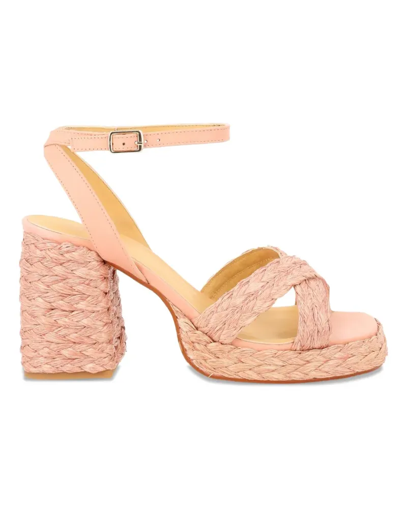 Castañer Valeriette/258 Plateau-Sandalen mit Webmuster - Rosa Rosa