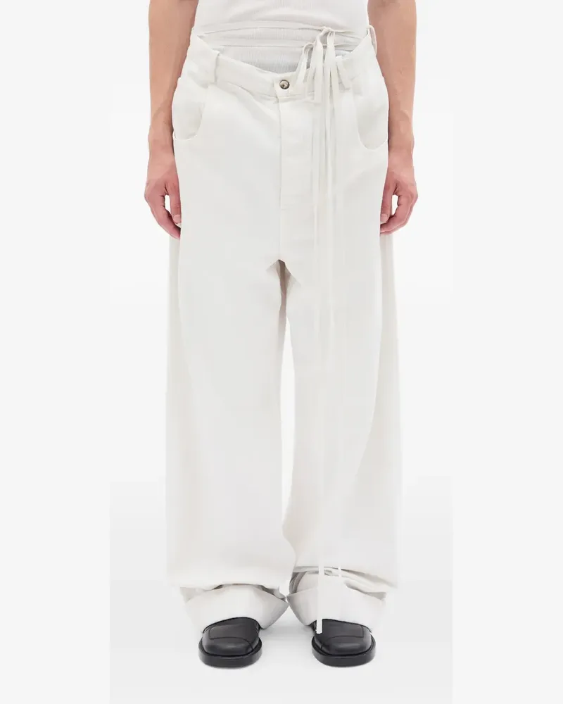 Ann Demeulemeester Geknöpfte Jeans mit Schnürung - Nude Nude