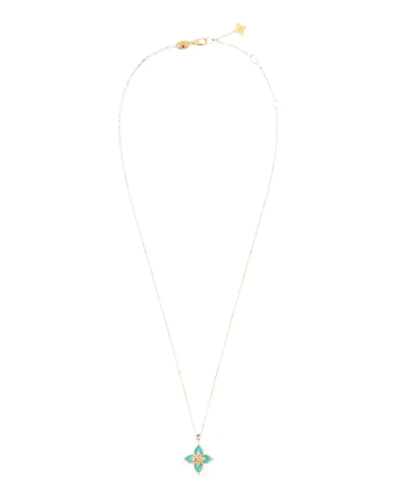 Roberto Coin Princess Flower diamond necklace - Gold Gold