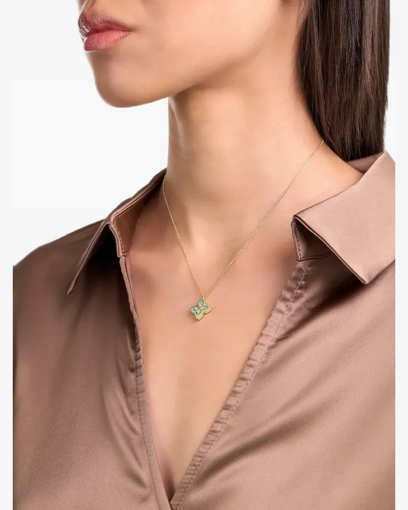 Roberto Coin Princess Flower diamond necklace - Gold Gold