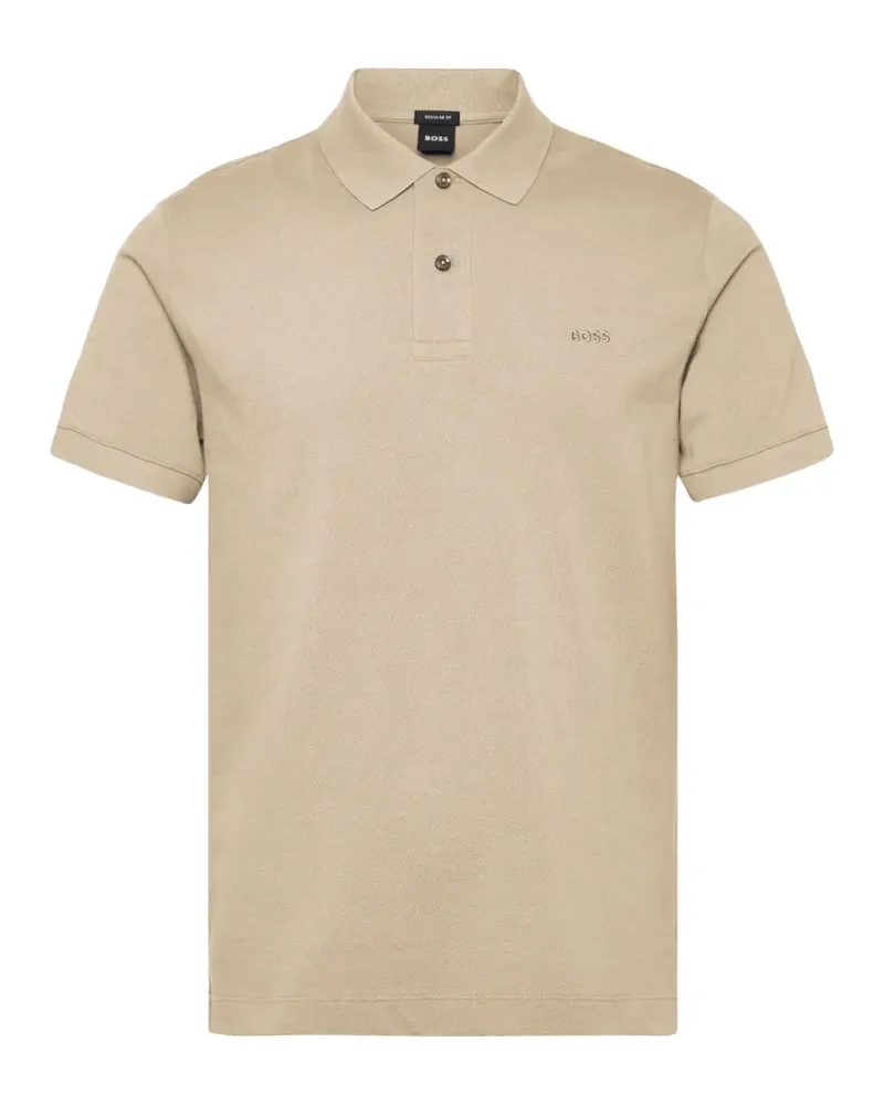 HUGO BOSS Pallas logo-embroidered cotton-piqué polo shirt - Nude Nude