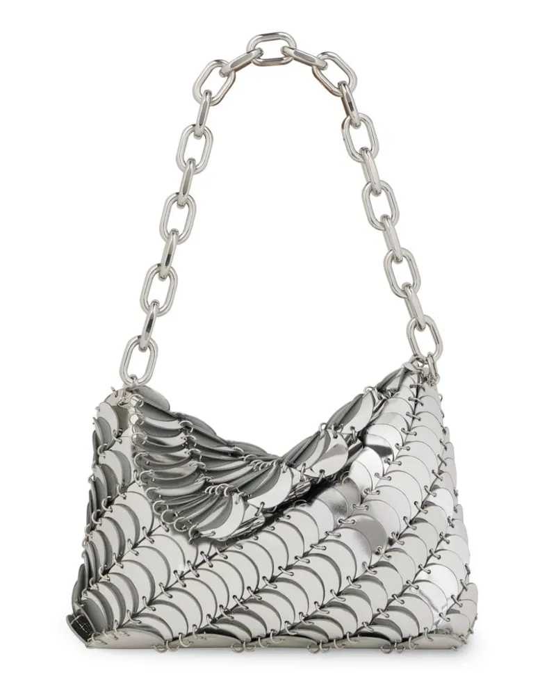 Paco Rabanne Schultertasche mit Chainmail-Effekt - Silber Silber