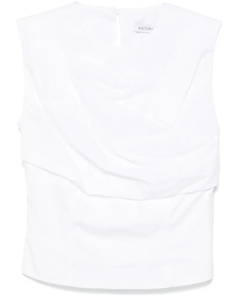 Viktor & Rolf Bluse mit Falten - Weiß Weiß