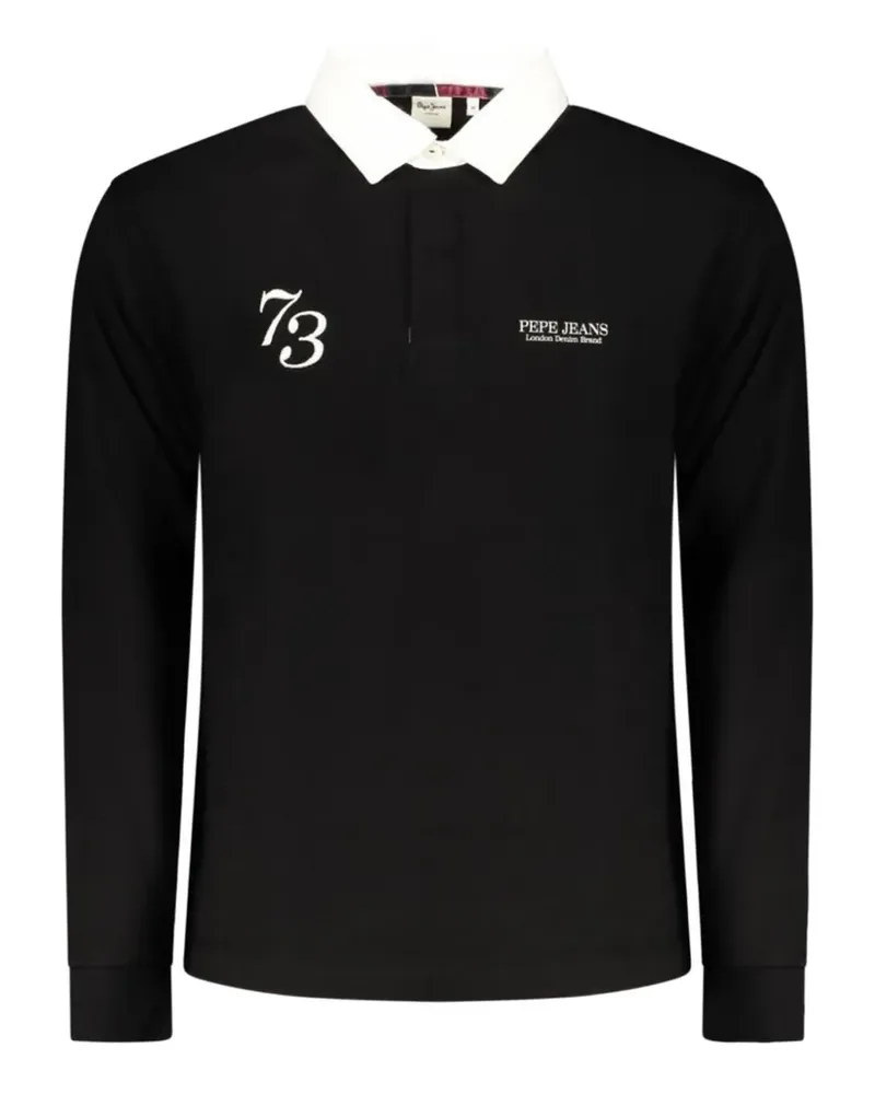 Pepe Jeans long-sleeve cotton polo shirt - Schwarz Schwarz