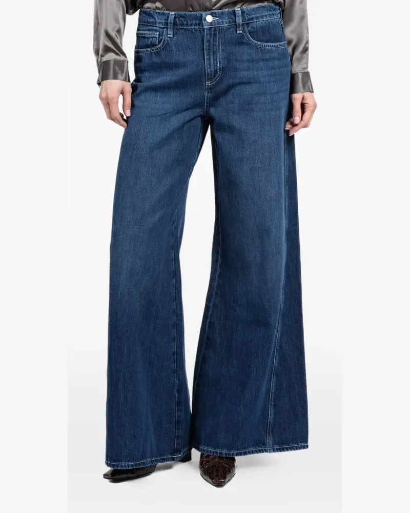 L'Agence Beau Jeans mit hohem Bund - Blau Blau