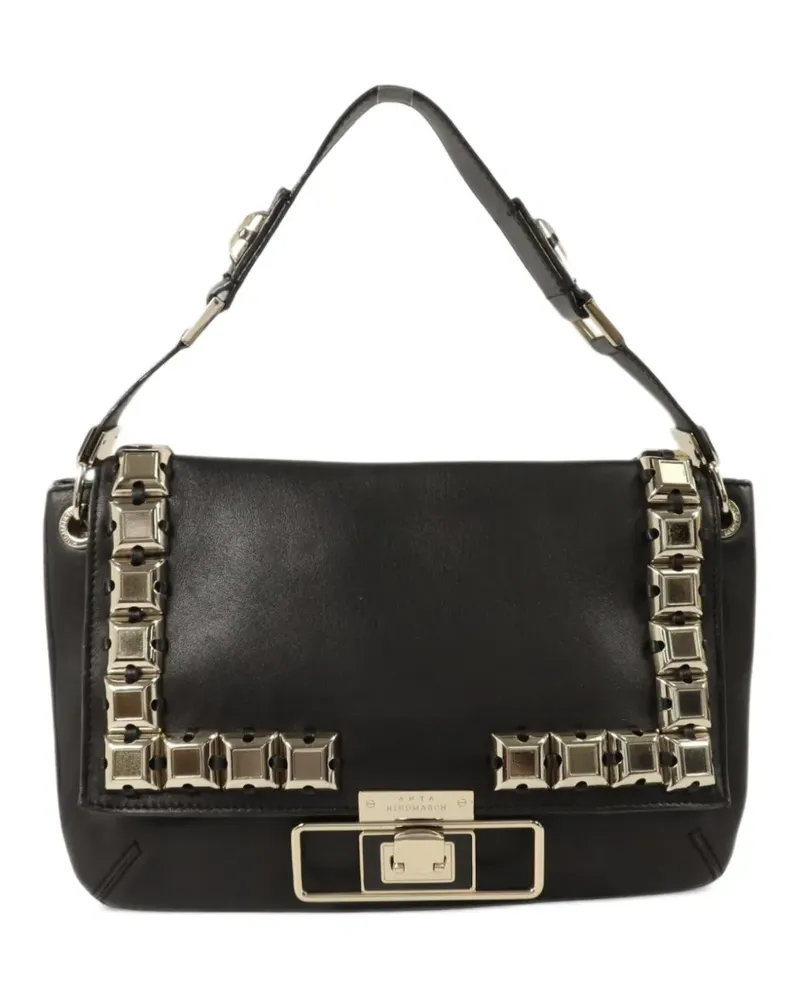 Anya Hindmarch Schultertasche mit Nieten - Schwarz Schwarz