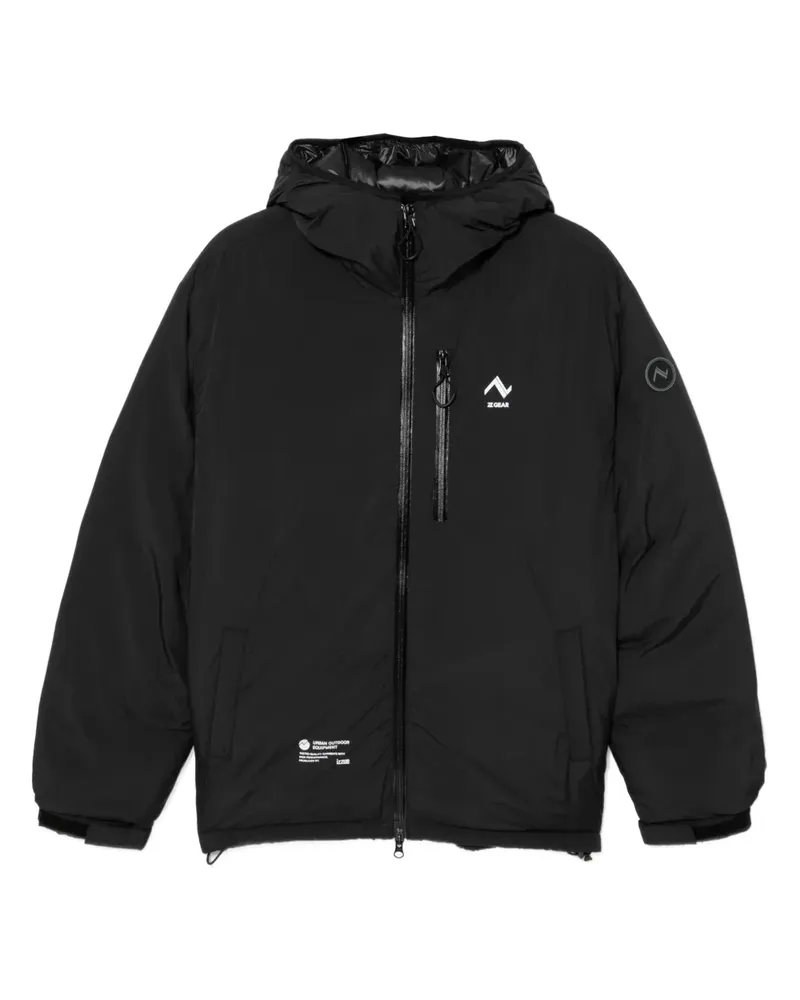 Izzue Gefütterte Jacke mit Logo-Print - Blau Blau