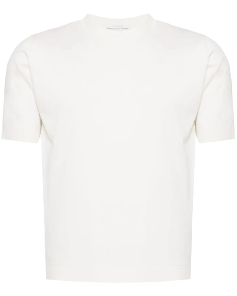 Cruciani Gestricktes T-Shirt - Nude Nude