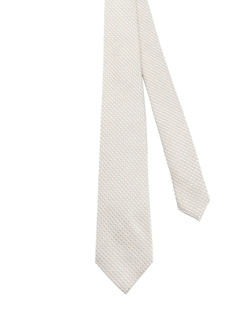 Kiton textured silk tie - Nude Nude