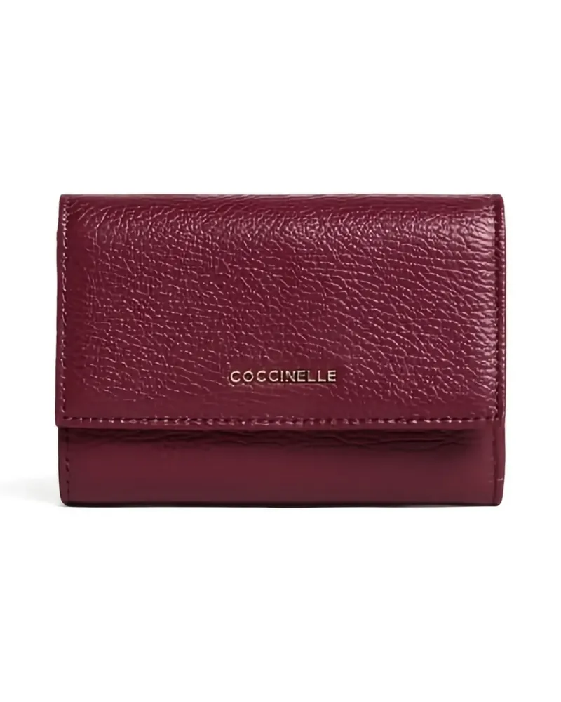 Coccinelle Portemonnaie im Metallic-Look - Rot Rot