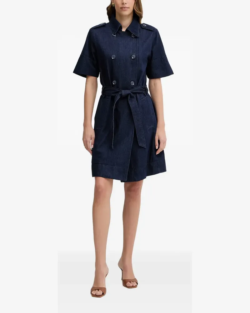 Silvian Heach Doppelreihiges Minikleid mit Gürtel - Blau Blau