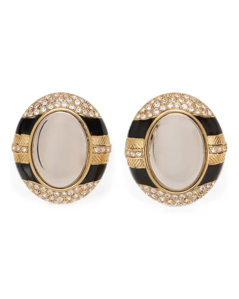Roberto Cavalli Ohrringe mit Kristallen - Gold Gold