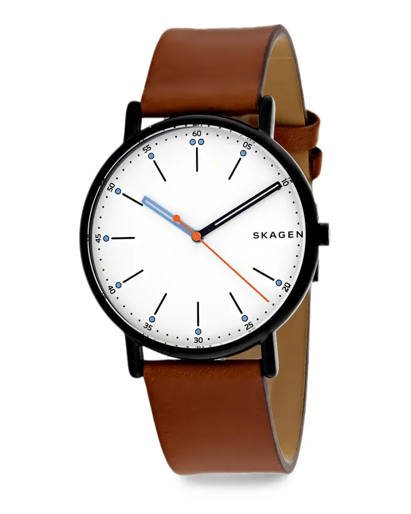 Skagen Signature leather watch - Weiß Weiß