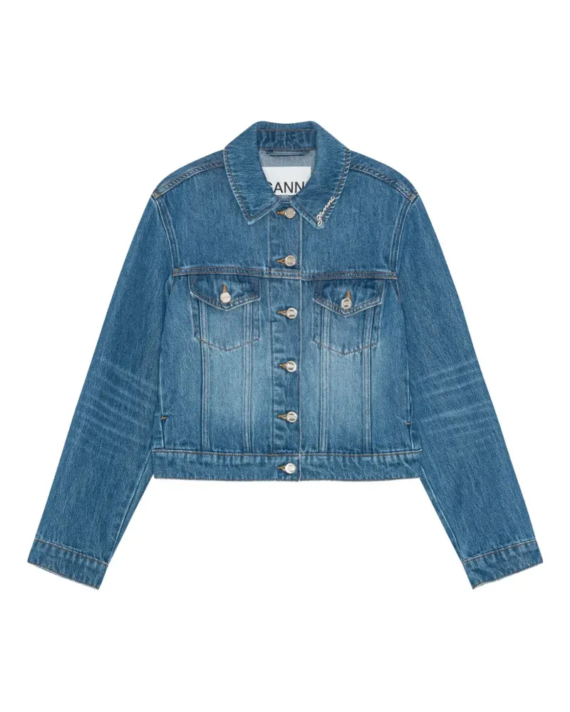 Ganni Klassische Jeansjacke - Blau Blau