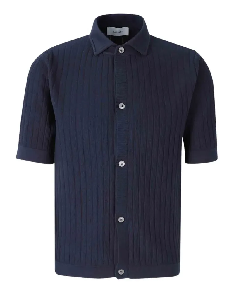 LARDINI Geripptes Poloshirt mit Knöpfen - Blau Blau