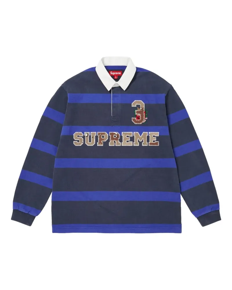Supreme Being Gestreiftes Poloshirt - Blau Blau
