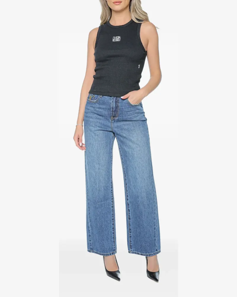 One Teaspoon Baxters Wide-Leg-Jeans - Blau Blau