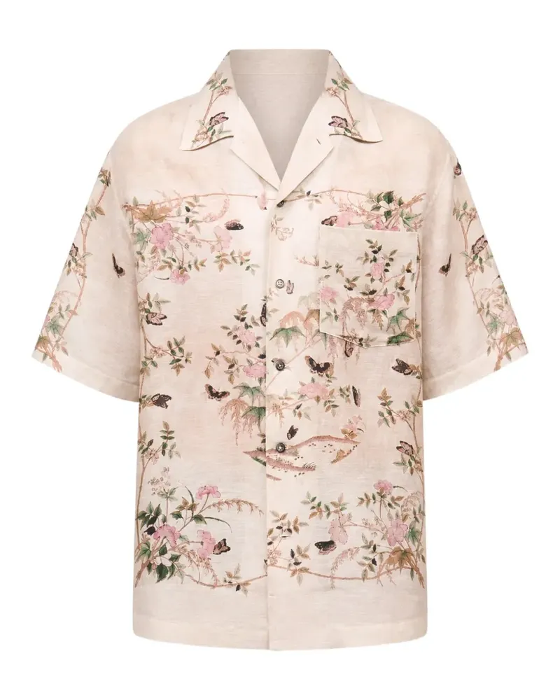 Paul & Joe Phil printed camp-collar shirt - Nude Nude