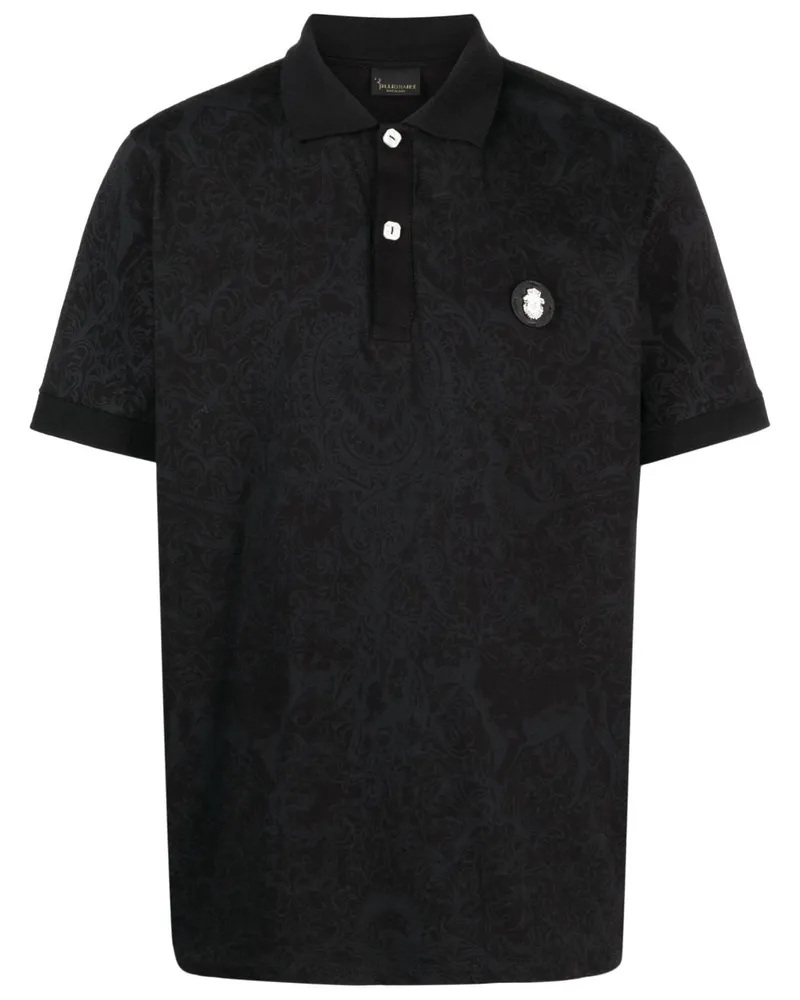 Billionaire Poloshirt aus Pikee - Schwarz Schwarz